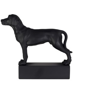 Hondenras beeldje Weimaraner zwart