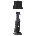 Lamp Windhond zittend groot (Zwart)