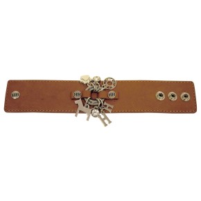 Armband Cognac-Silber (Breit) Armband Cognac-Silber (Breit)