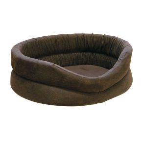 Basket round Luxury Leather / Teddy (XL) Brown XL - 67 x 55 x 22 cm Basket round Luxury Leather / Teddy (XL) Brown XL - 67 x 55 x 22 cm