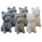 Bougie West Highland chien 125 cm 3 couleurs