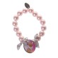 bracelet large pink pearl