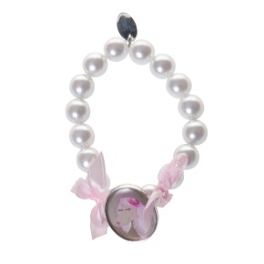 Bracelet large white pearl