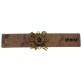 Bracelet leather brown-bronze wide