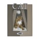 cadre photo cat chat taupeargent