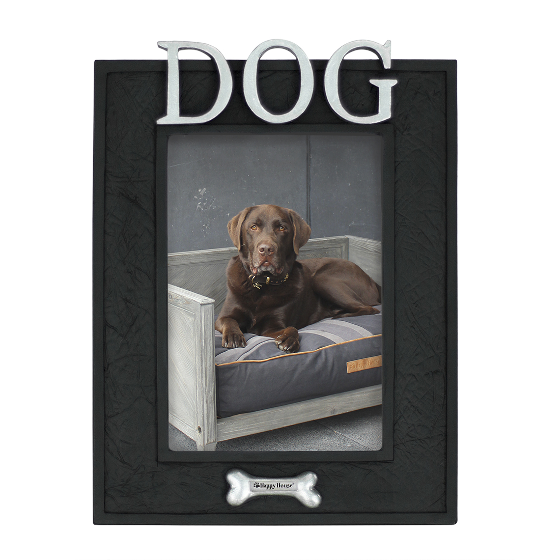 cadre photo dog chien noirargent
