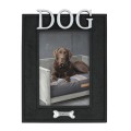 Cadre photo “DOG“ chien noir/argent