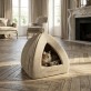 Cat House HH Chic Living Bouclé with fur Beige
