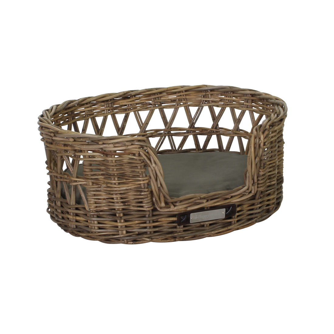 classical dogbasket deluxe open braided rattan m oval luxury outdoor pillow