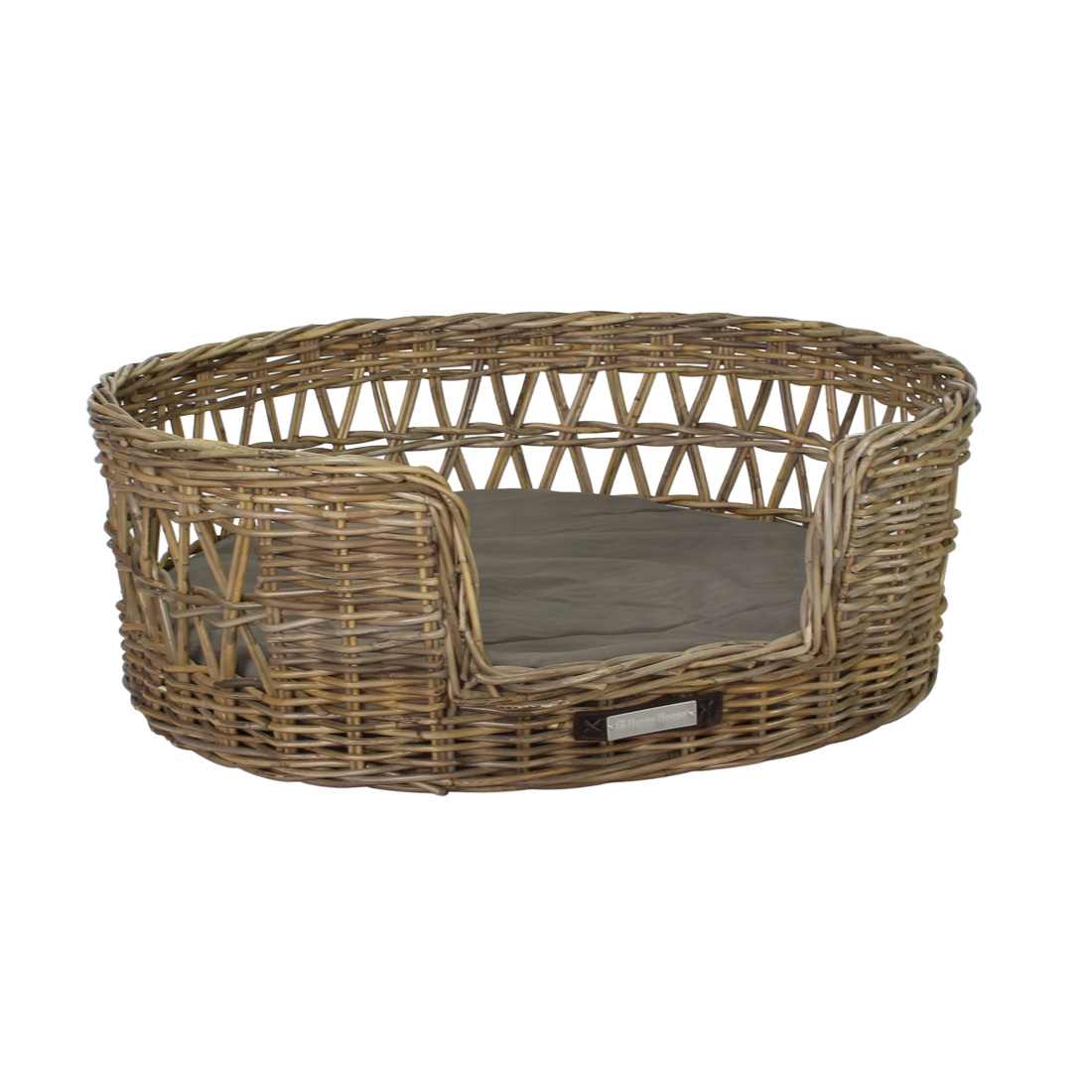 classical dogbasket deluxe open braided rattan xxl oval luxury outdoor pillow