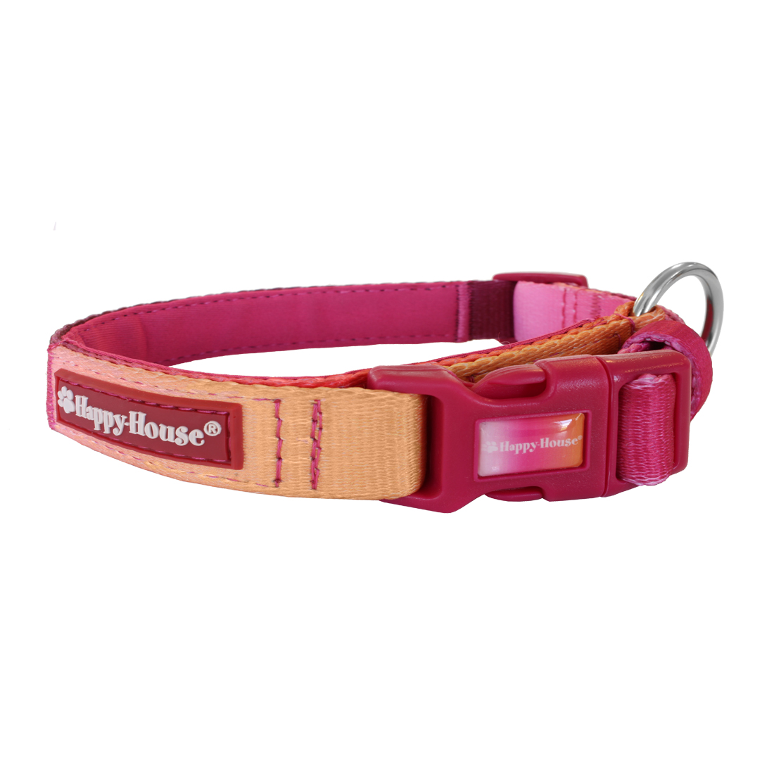 collar nylon rainbow orange pink xs