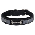 Collar Saddle leather Luxury classic Silver Black