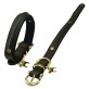 collar saddle leather luxury m black