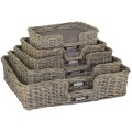 Corbeille classique en rotin rectangle