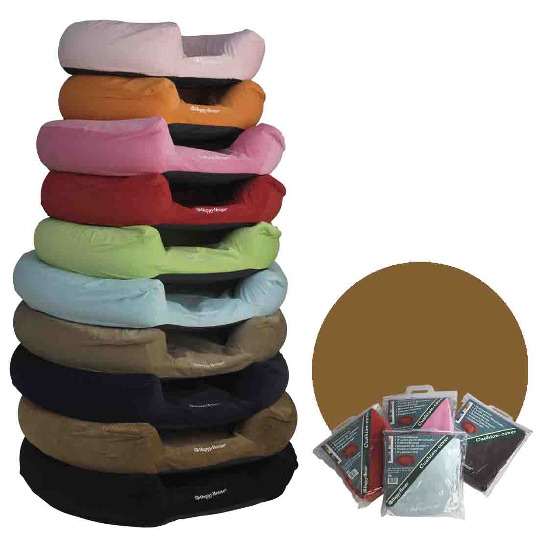 cover basket round ribcord s camel