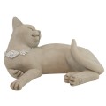Decoration lying Cat beige