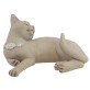 Dekoration Katze liegend Beige