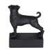dog breed sculpture boxer black