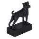 dog breed sculpture boxer black