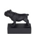 Dog breed sculpture English Bulldog black