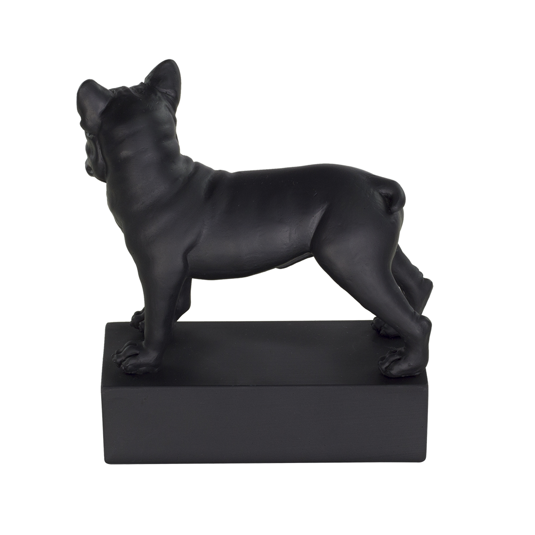 dog breed sculpture french bulldog black