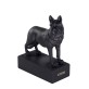 dog breed sculpture german shepherd black