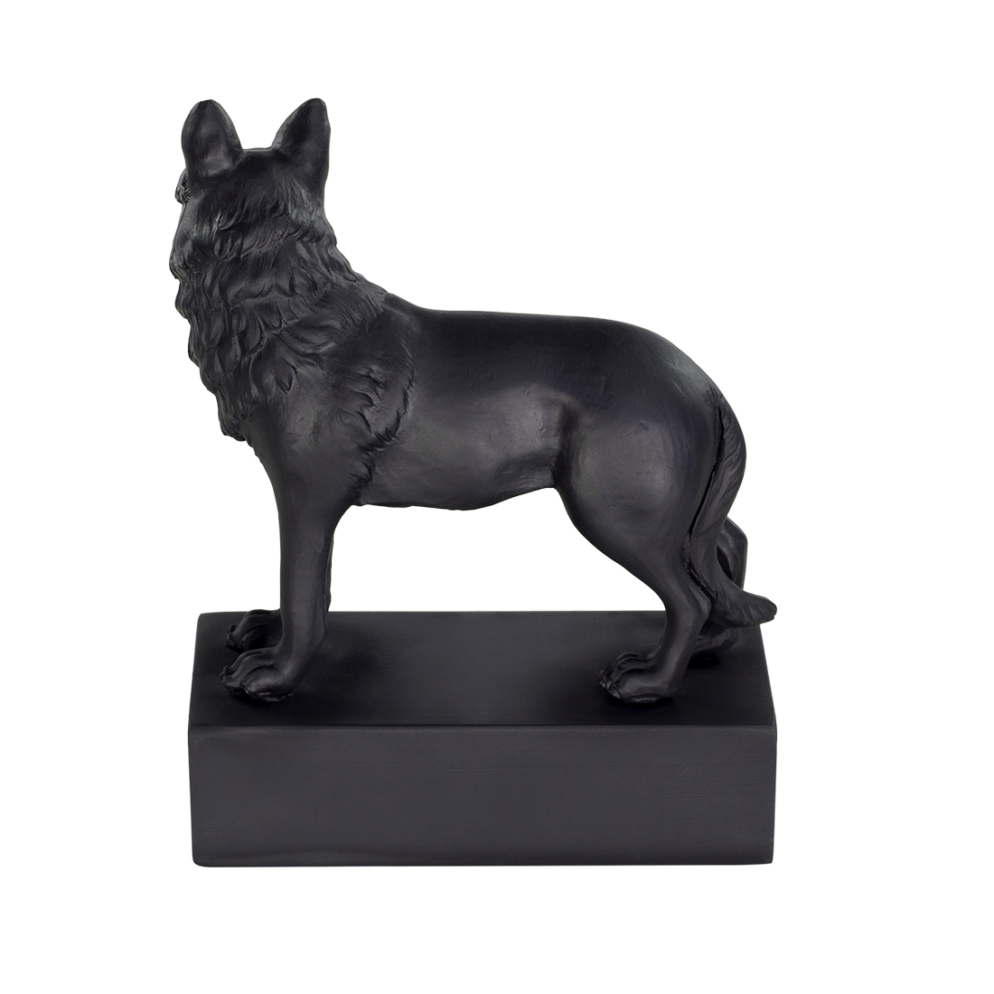 dog breed sculpture german shepherd black
