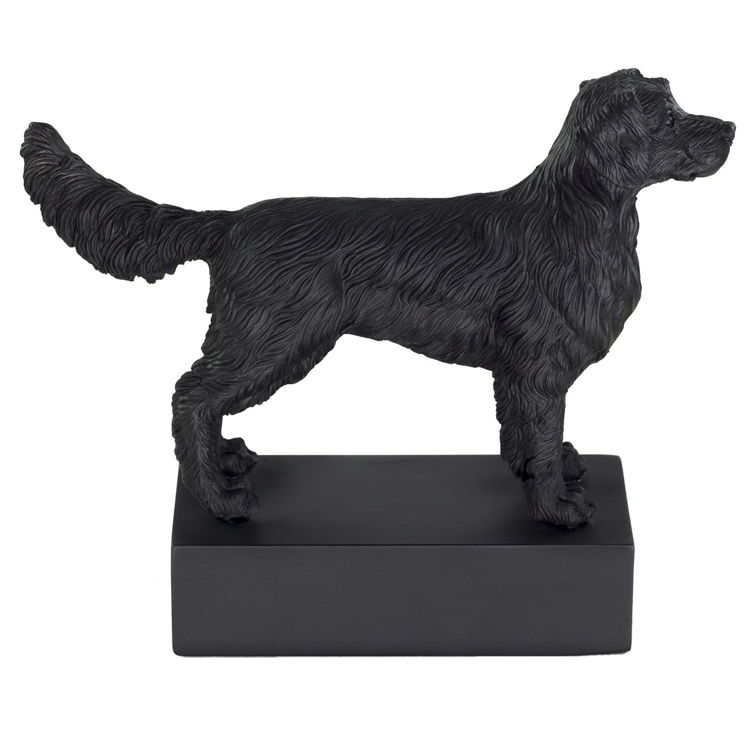 dog breed sculpture golden retriever black
