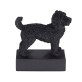 dog breed sculpture labradoodle black