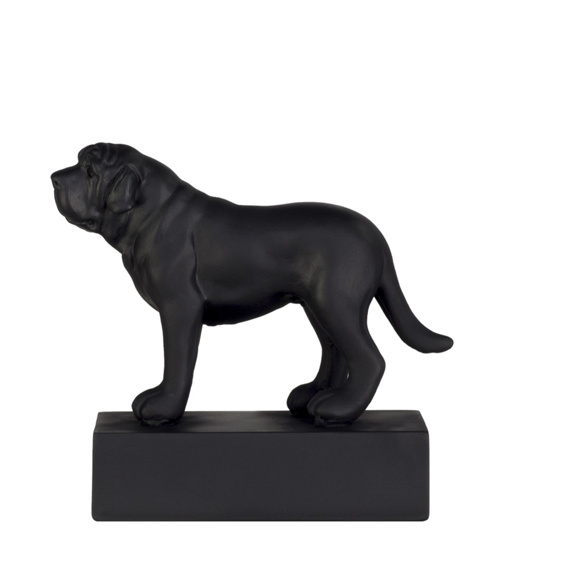 dog breed sculpture mastiff black