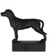 dog breed sculpture weimaraner black