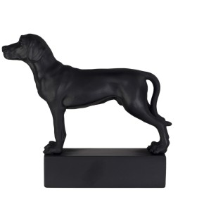 Dog breed sculpture Weimaraner black