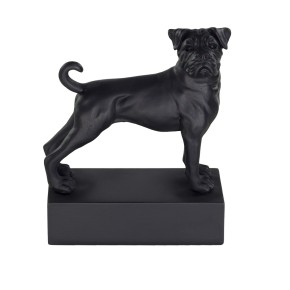 Figure de race de chien Boxer noir
