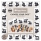 Figure de race de chien Bull Terrier noir