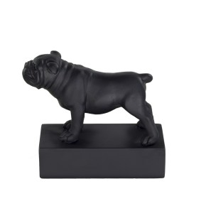 Figure de race de chien Bulldog Anglais noir
