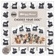 Figure de race de chien grand danois noir