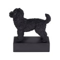 Figure de race de chien Labradoodle noir Figure de race de chien Labradoodle noir