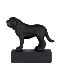 Figure de race de chien Mastiff noir