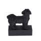 Figure de race de chien Shih Tzu noir