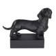 Figure de race de chien Teckel Dachshund noir