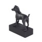 Figure de race de chien Terrier Jack Russell noir