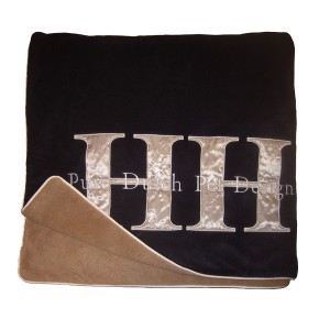 Fleece blanket Black/Beige
