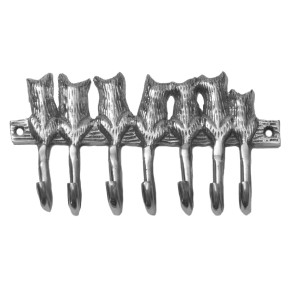 Garderobenhänger Aluminium Katzen 7 Haken Garderobenhänger Aluminium Katzen 7 Haken