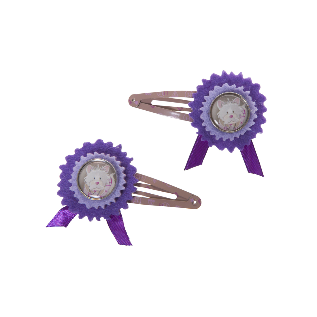 hair clip purple rosette bobby