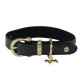 Halsband Sattelleder Luxus XXL Schwarz