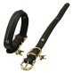 Halsband Sattelleder Luxus XXL Schwarz