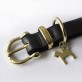 Halsband Sattelleder Luxus XXL Schwarz
