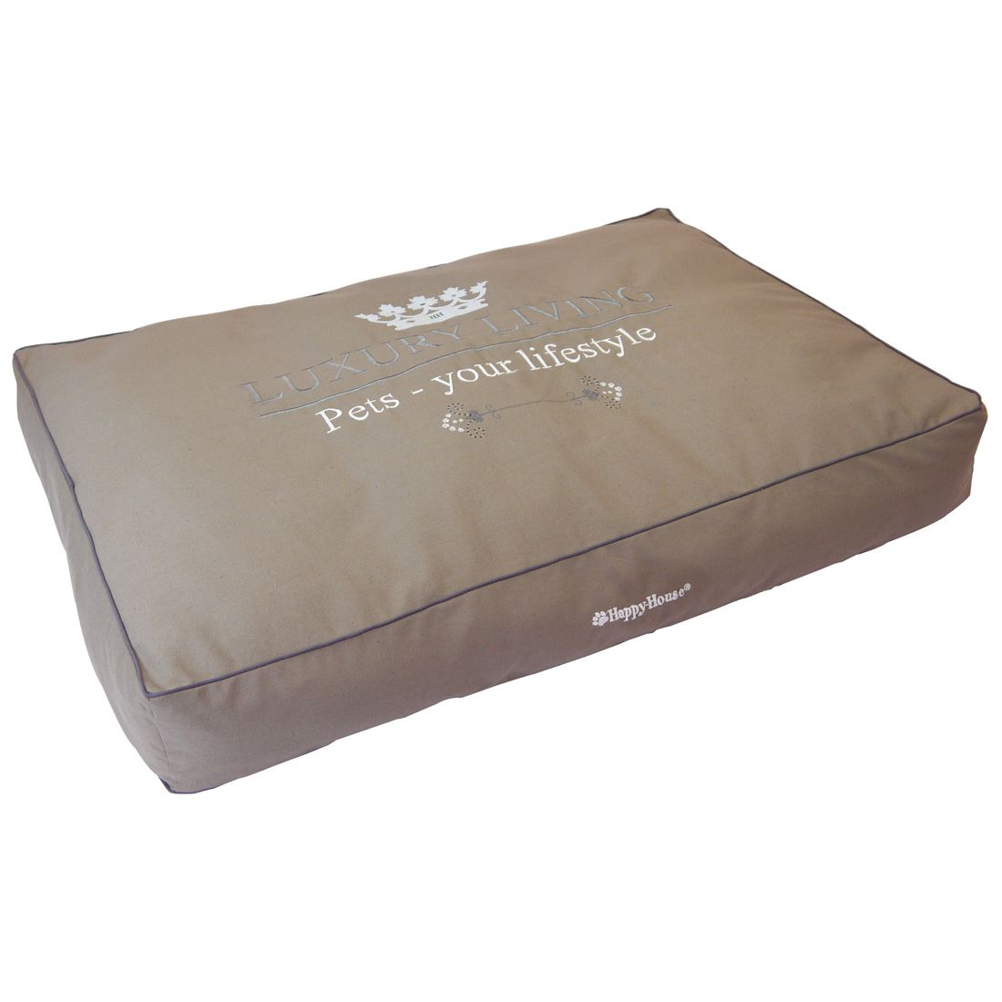housse coussin bloc luxury living m taupe