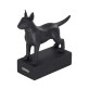 Hunderasse Skulpture Bullterrier Schwarz