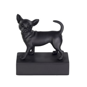 Hunderasse Skulpture Chihuahua kurzes Haar Schwarz
